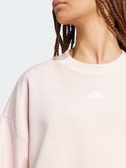 Hellrosa - adidas Sportswear Future Icons Sweatshirt mit 3 Streifen - Bild 5 von 7