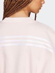 Hellrosa - adidas Sportswear Future Icons Sweatshirt mit 3 Streifen - Bild 6 von 7