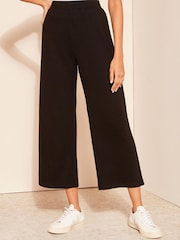 Friends Like These Black Wide Leg Cosy Trouser Co Ord - Image 1 of 4