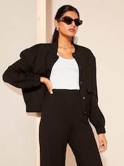Friends Like These Black Wide Leg Cosy Trouser Co Ord - Image 2 of 4