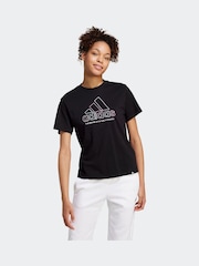 adidas Black 100% Cotton Xpress Logo T-Shirt - Image 1 of 7