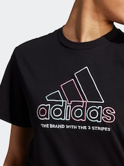 adidas Black 100% Cotton Xpress Logo T-Shirt - Image 5 of 7