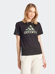 adidas Black 100% Cotton Camo T-Shirt - Image 1 of 7