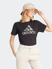 adidas Black 100% Cotton Camo T-Shirt - Image 3 of 7
