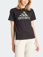 adidas Black 100% Cotton Camo T-Shirt - Image 6 of 7