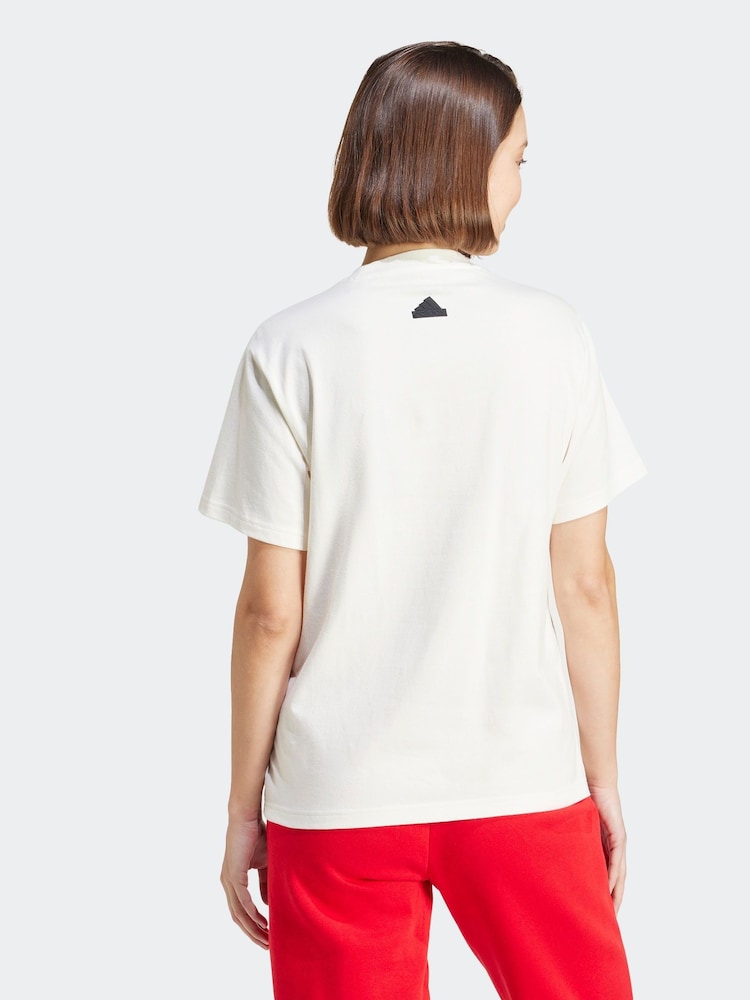 adidas White 100% Cotton Future Icons Logo T-Shirt - Image 2 of 7 adidas White 100% Cotton Future Icons Logo T-Shirt - Image 2 of 7