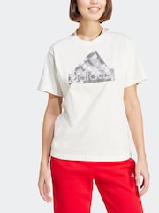 adidas White 100% Cotton Future Icons Logo T-Shirt - Image 4 of 7