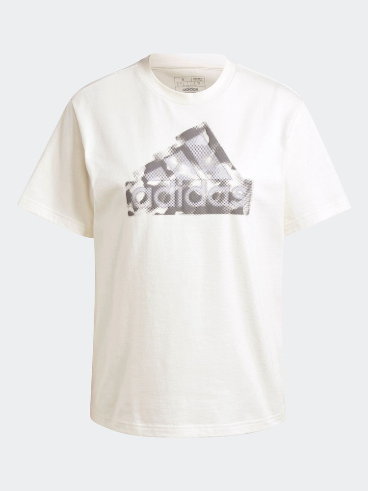 adidas White 100% Cotton Future Icons Logo T-Shirt - Image 7 of 7 adidas White 100% Cotton Future Icons Logo T-Shirt - Image 7 of 7