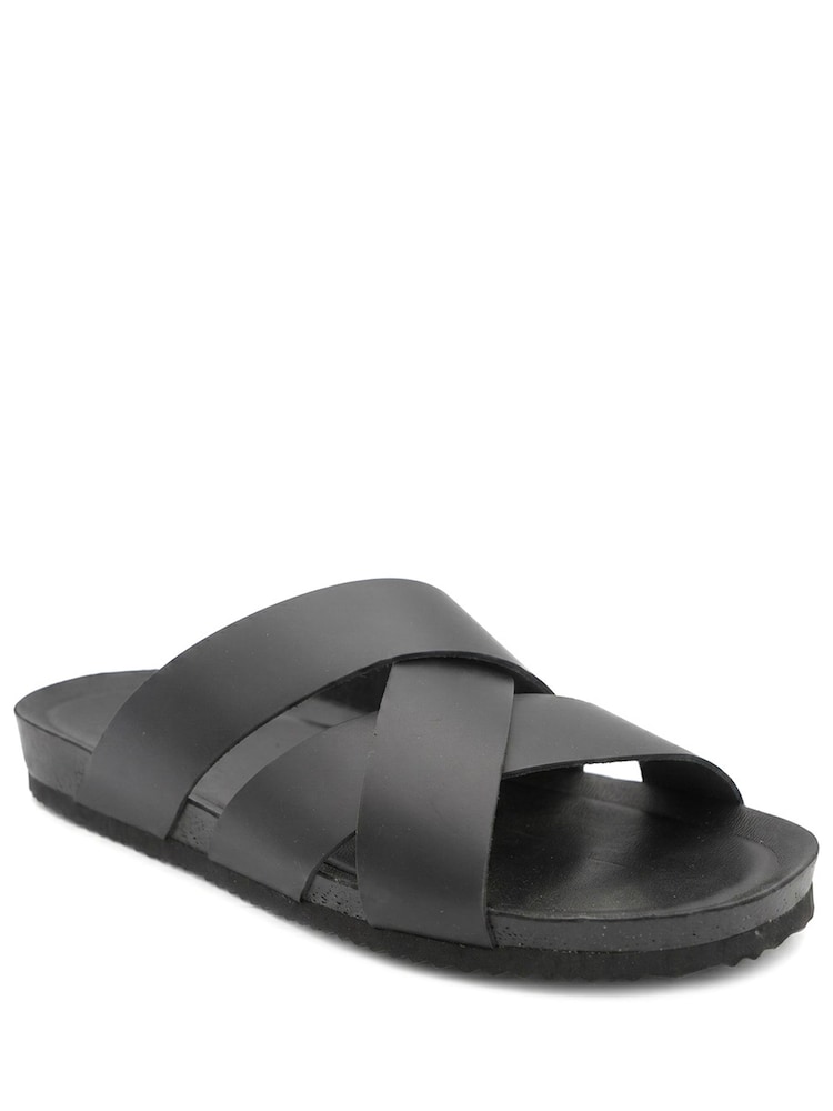 Jones Bootmaker Black Ground Wallsend Leather Mule Sandals - Image 2 of 5 Jones Bootmaker Black Ground Wallsend Leather Mule Sandals - Image 2 of 5