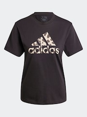 adidas Black Animal Print 100% Cotton T-Shirt - Image 7 of 7