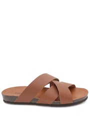 Jones Bootmaker Cognac Brown Wallsend Leather Mule Sandals - Image 1 of 5