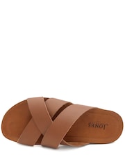 Jones Bootmaker Cognac Brown Wallsend Leather Mule Sandals - Image 4 of 5