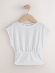 White Short Sleeve Cinched T-Shirt (3-16yrs) - Image 5 of 9