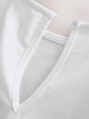 White Short Sleeve Cinched T-Shirt (3-16yrs) - Image 9 of 9