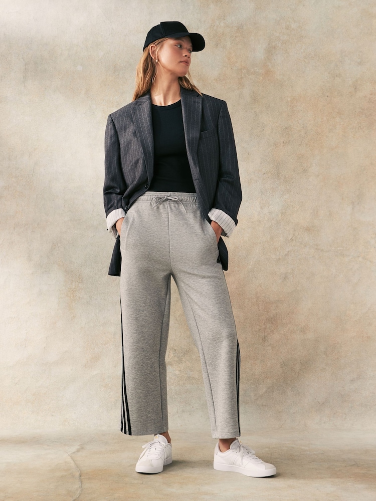 adidas Grey Sportswear Future Icons 3-Stripes Open Hem Joggers - Image 2 of 7