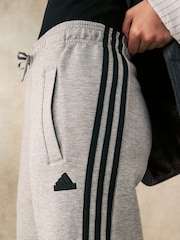 adidas Grey Sportswear Future Icons 3-Stripes Open Hem Joggers - Image 6 of 7