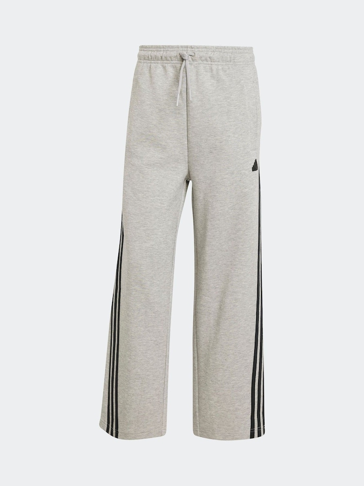 adidas Grey Sportswear Future Icons 3-Stripes Open Hem Joggers - Image 7 of 7