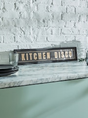 Black and Gold Kitchen Disco Slogan Framed Wall Art - Image 1 of 5