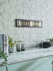 Black and Gold Kitchen Disco Slogan Framed Wall Art - Image 2 of 5