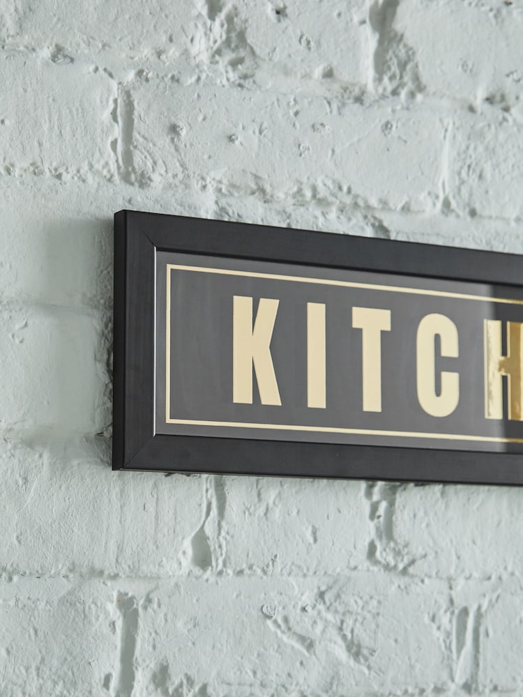 Black and Gold Kitchen Disco Slogan Framed Wall Art - Image 3 of 5