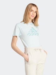 adidas Green Animal Print 100% Cotton T-Shirt - Image 4 of 7