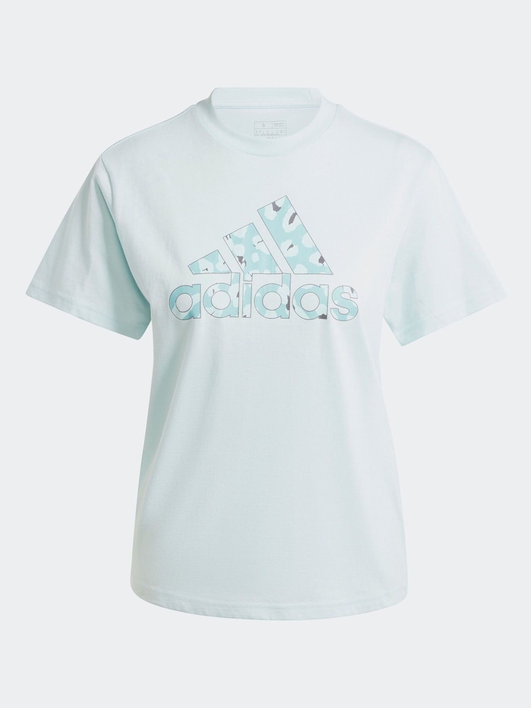 adidas Green Animal Print 100% Cotton T-Shirt - Image 7 of 7
