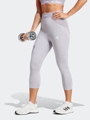 adidas Grey Tech Fit Capri Tights - Image 1 of 7