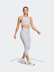 adidas Grey Tech Fit Capri Tights - Image 6 of 7