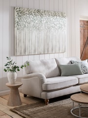 Sage Green Extra Large Birch Tree Landscape Canvas Wall Art - Image 2 of 5