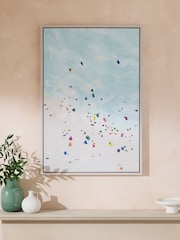 Blue Beach Day Waves Artist Landscape Wall Art - Image 1 of 6