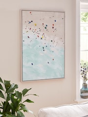 Blue Beach Day Waves Artist Landscape Wall Art - Image 3 of 6