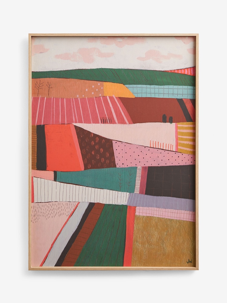 Gardenia Art Framed Canvas Painting - Vintage Courtyard Landscape Wall Art For Home Decor