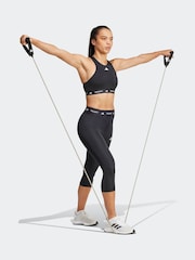 adidas Black Tech Fit Capri Tights - Image 6 of 8