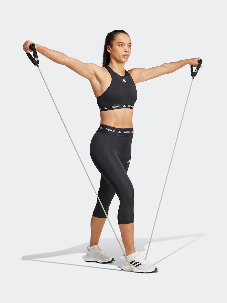 adidas Black Tech Fit Capri Tights - Image 6 of 8