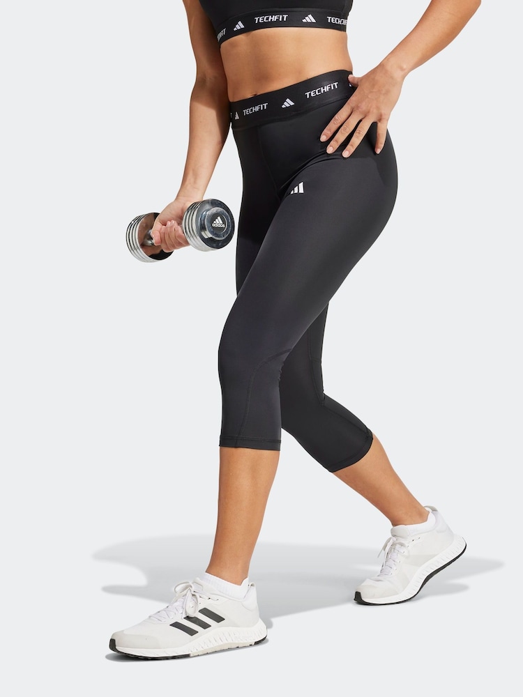 adidas Black Tech Fit Capri Tights - Image 7 of 8
