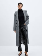 Mango Black Coco-Effect Straight Trousers - Image 3 of 6