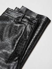 Mango Black Coco-Effect Straight Trousers - Image 6 of 6