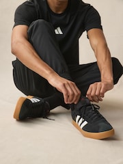 adidas Black/Gum VL Court Trainers - Image 1 of 19