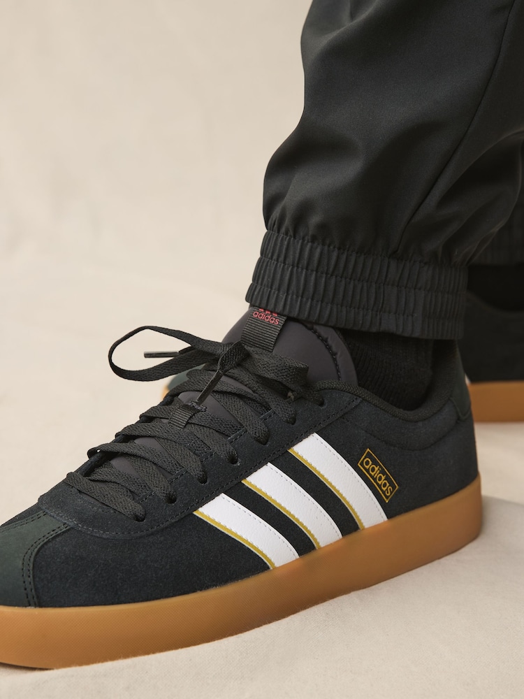 adidas Black/Gum VL Court Trainers - Image 3 of 19