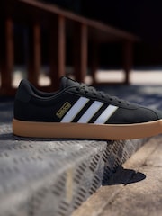 adidas Black/Gum VL Court Trainers - Image 5 of 19