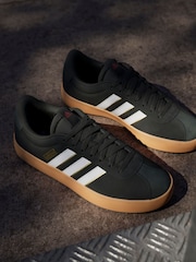 adidas Black/Gum VL Court Trainers - Image 7 of 19