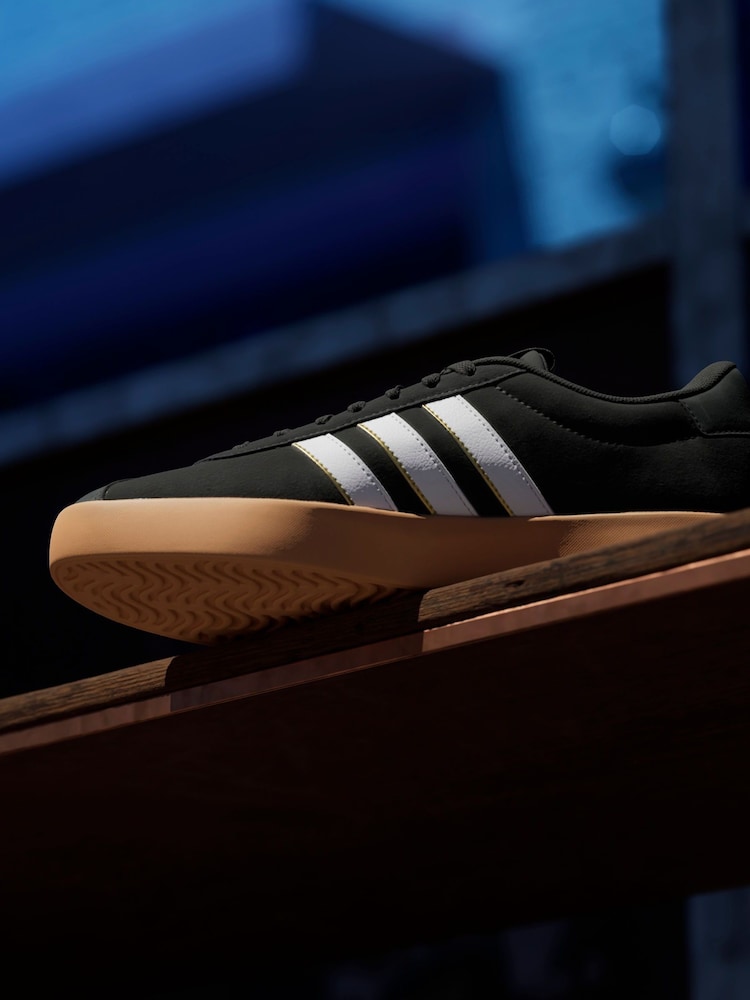 adidas Black/Gum VL Court Trainers - Image 9 of 19