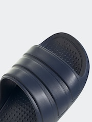 adidas Black/chrome Adilette Flow Slides - Image 10 of 11