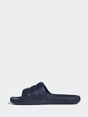 adidas Black/chrome Adilette Flow Slides - Image 2 of 11