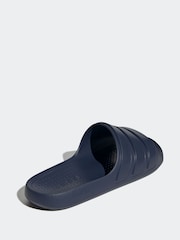 adidas Black/chrome Adilette Flow Slides - Image 4 of 11