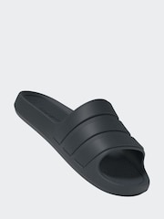 adidas Black/chrome Adilette Flow Slides - Image 5 of 11