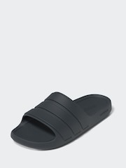 adidas Black/chrome Adilette Flow Slides - Image 6 of 11