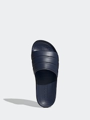adidas Black/chrome Adilette Flow Slides - Image 7 of 11