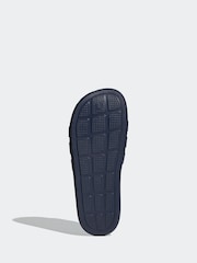 adidas Black/chrome Adilette Flow Slides - Image 8 of 11