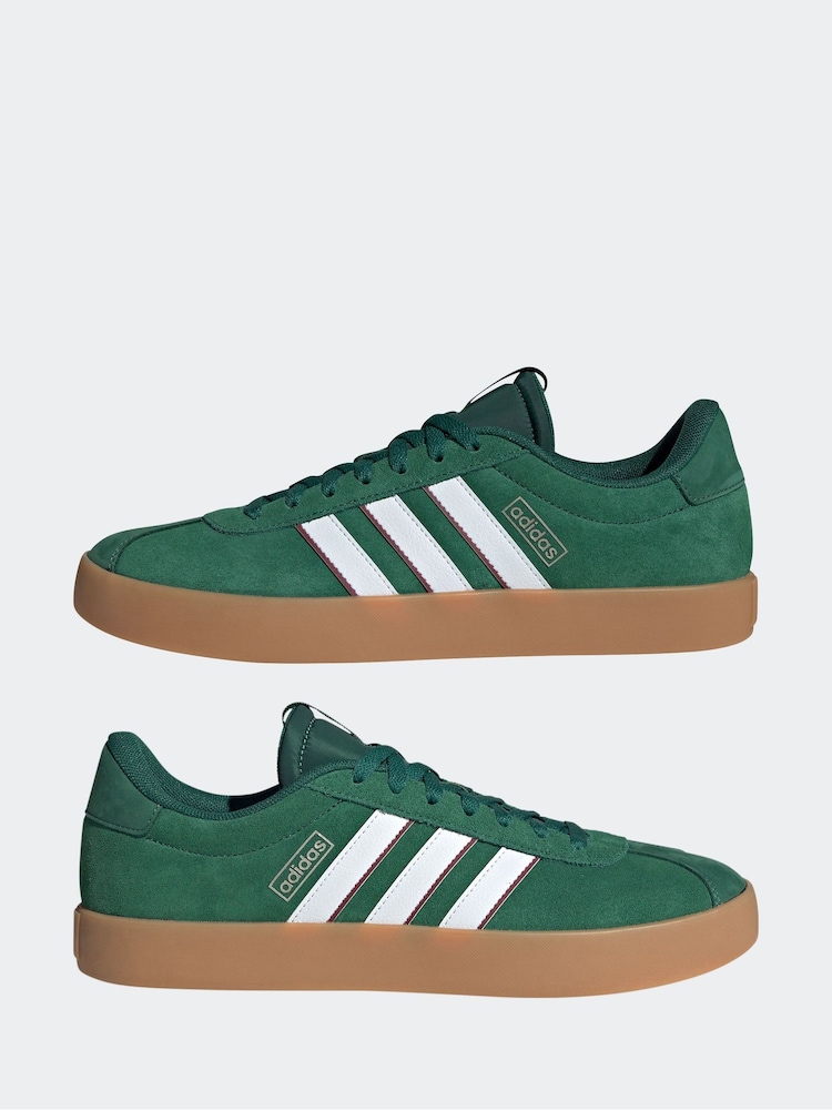 adidas Green/Gum VL Court Trainers - Image 5 of 9